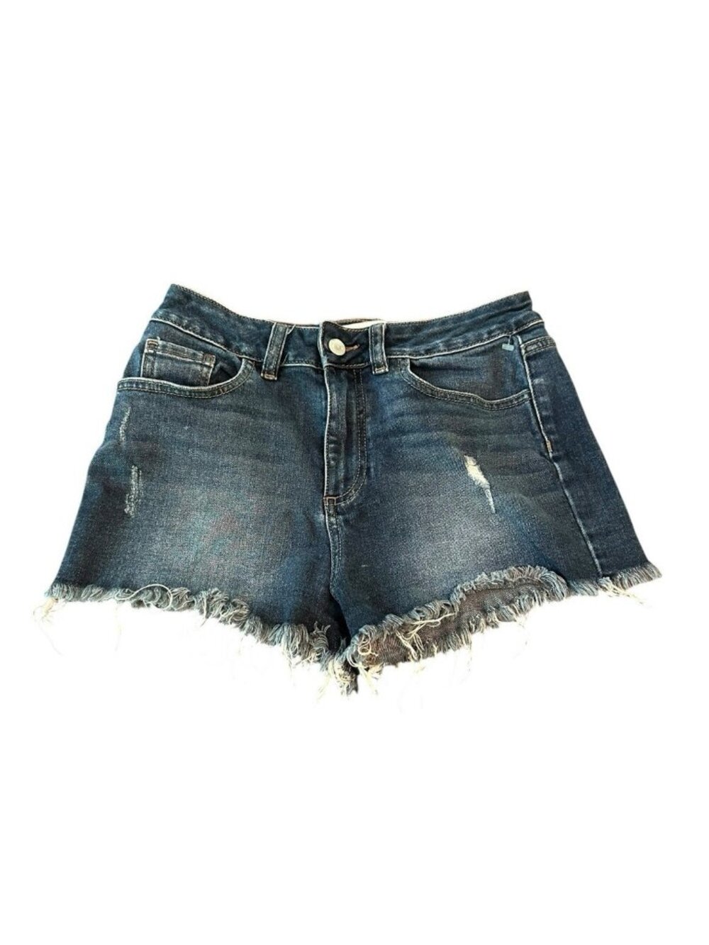 Y2K Victorias Secret Pink Medium Wash Cut Off Denim Jean Shorts 4 Streetwear